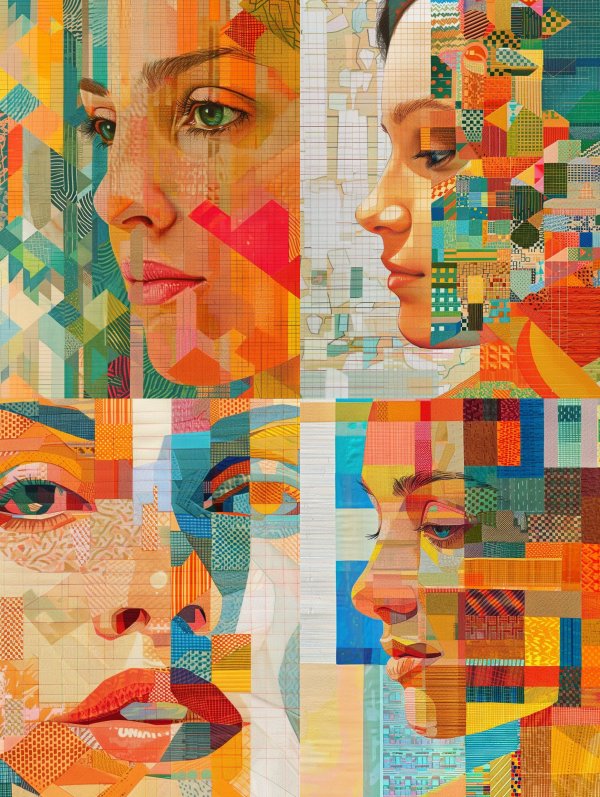 Fragmented Prism Portrait Study