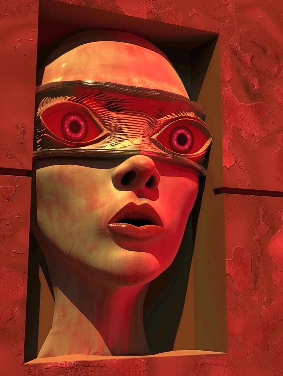 Crimson Cybernetic Gaze