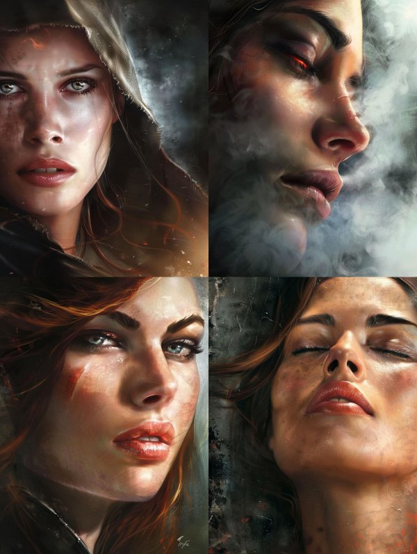 Ethereal Gaze in Shadowed Mist