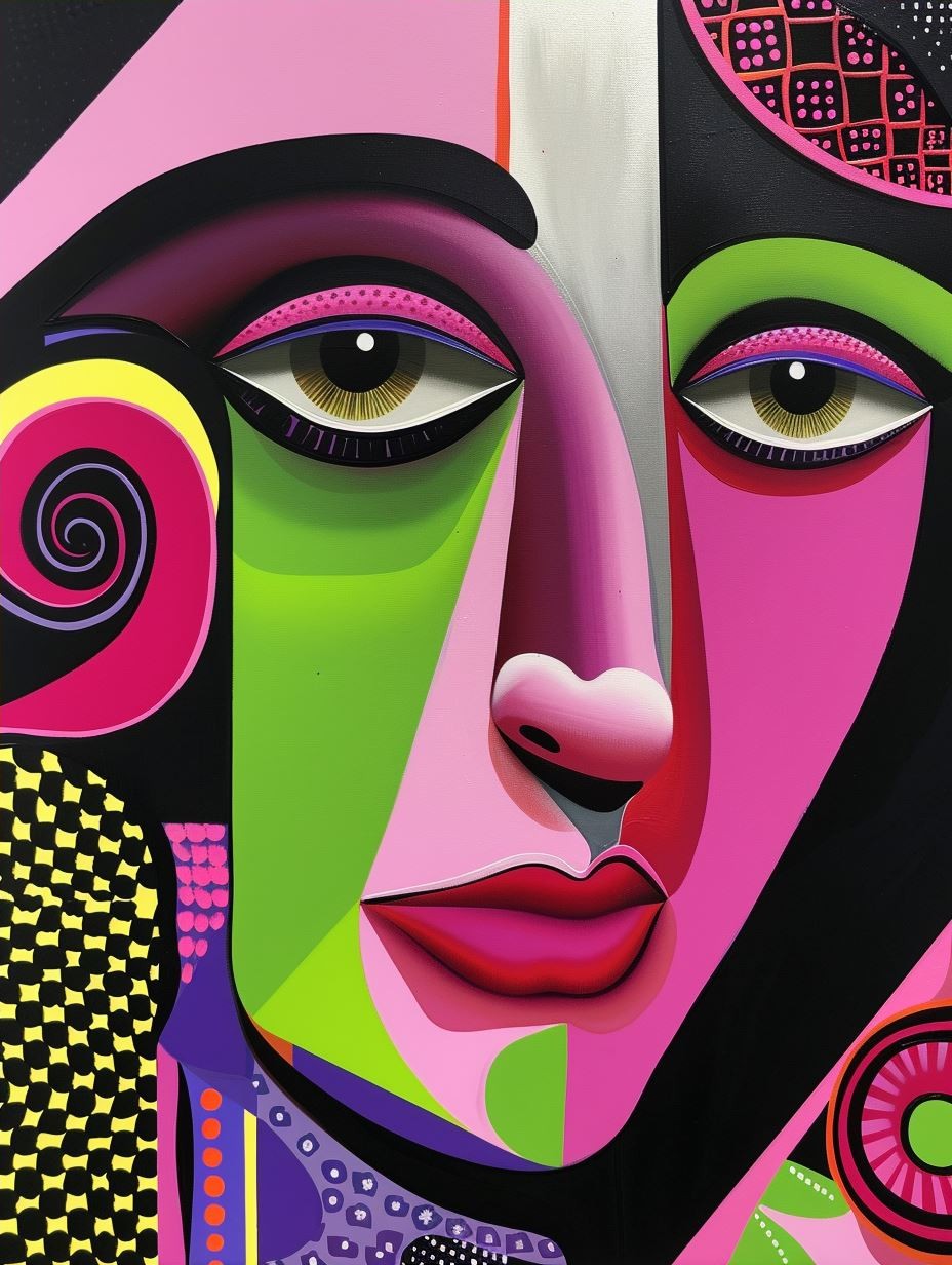 Neon Prism Portrait