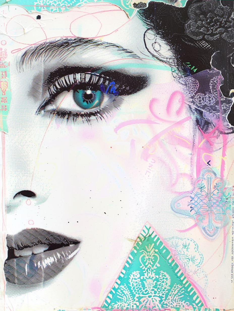 Neon Pastel Dream Portrait