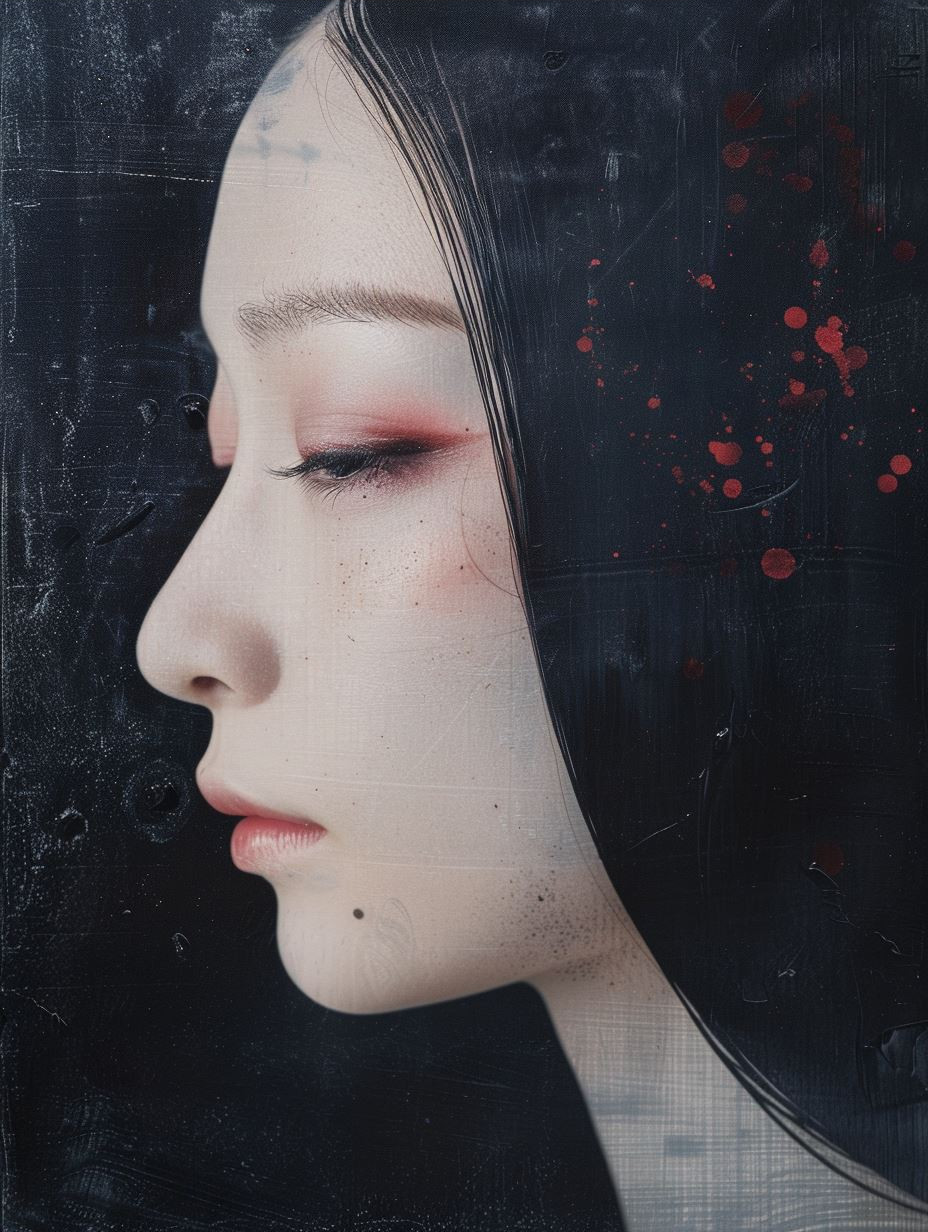 Melancholy Gaze Through Rain