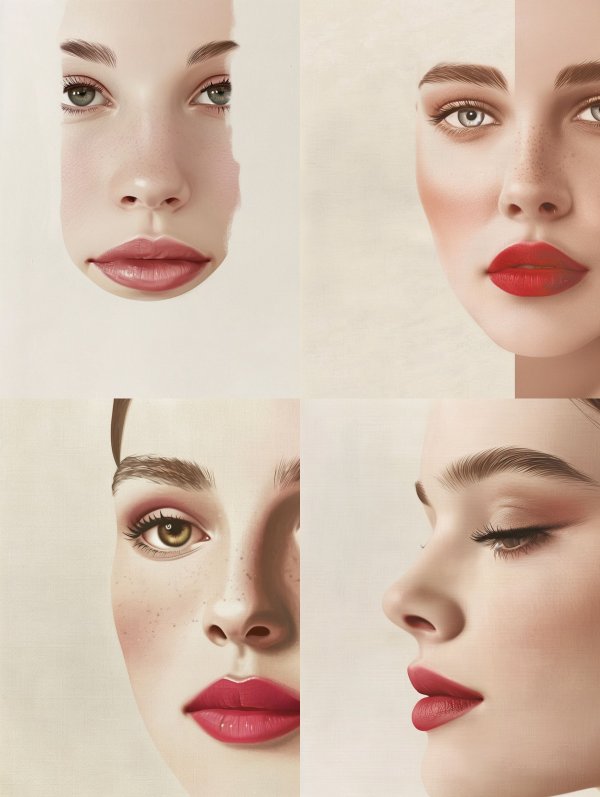 Ethereal Fragmented Portrait Study