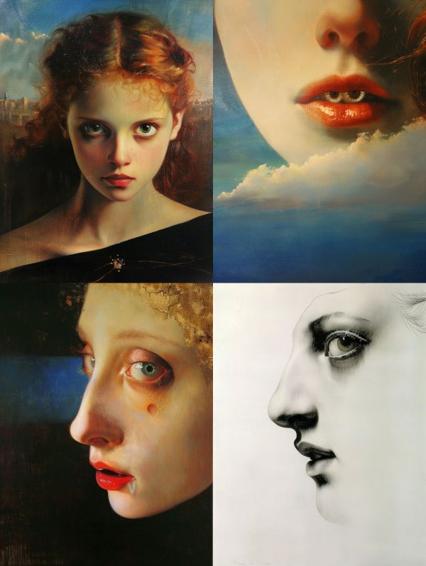 Ethereal Gaze of Crimson Curls