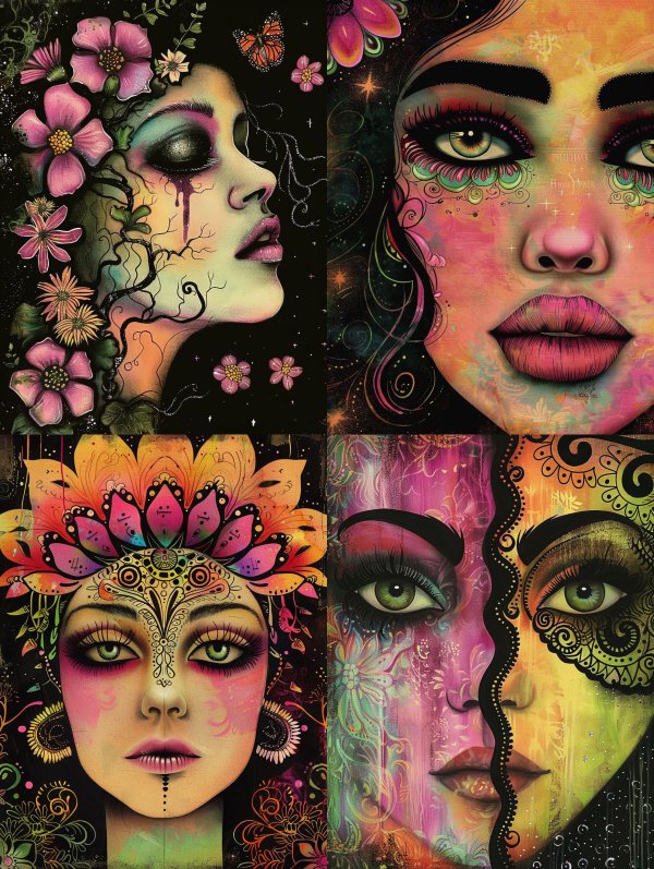 Floral Melancholy in Cosmic Night
