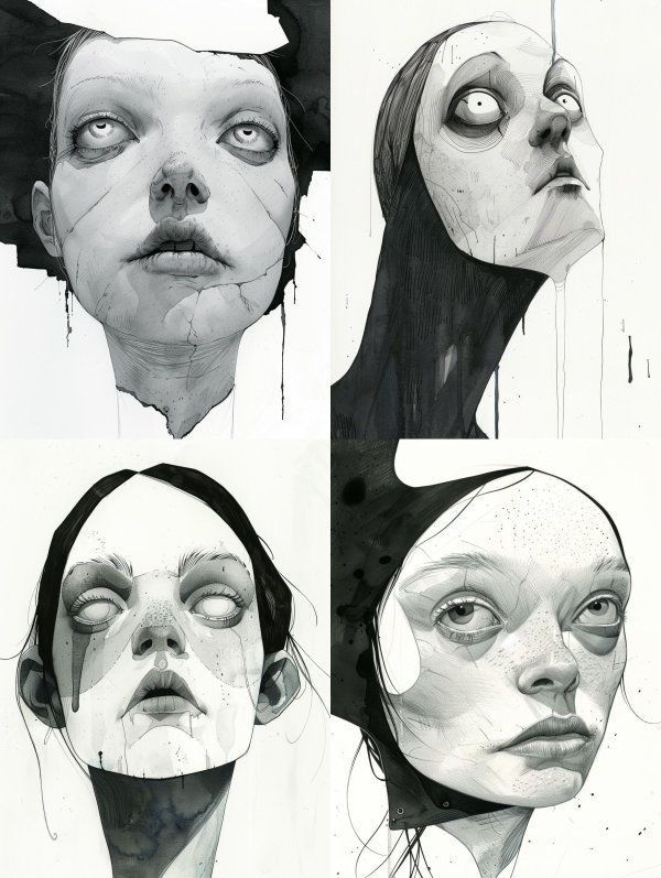 Haunting Monochrome Ethereal Portraits