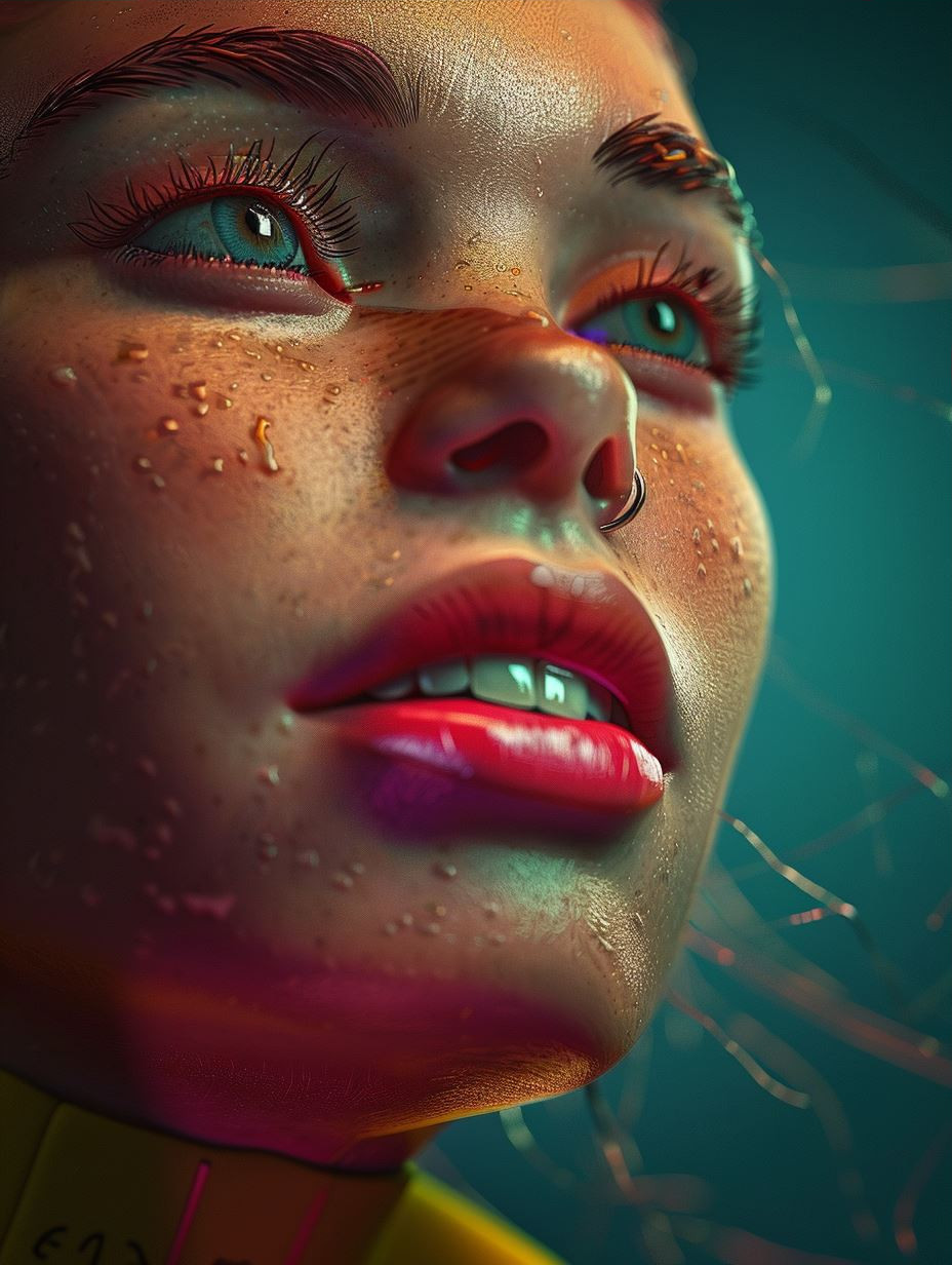 Neon Grime Cyberpunk Portrait