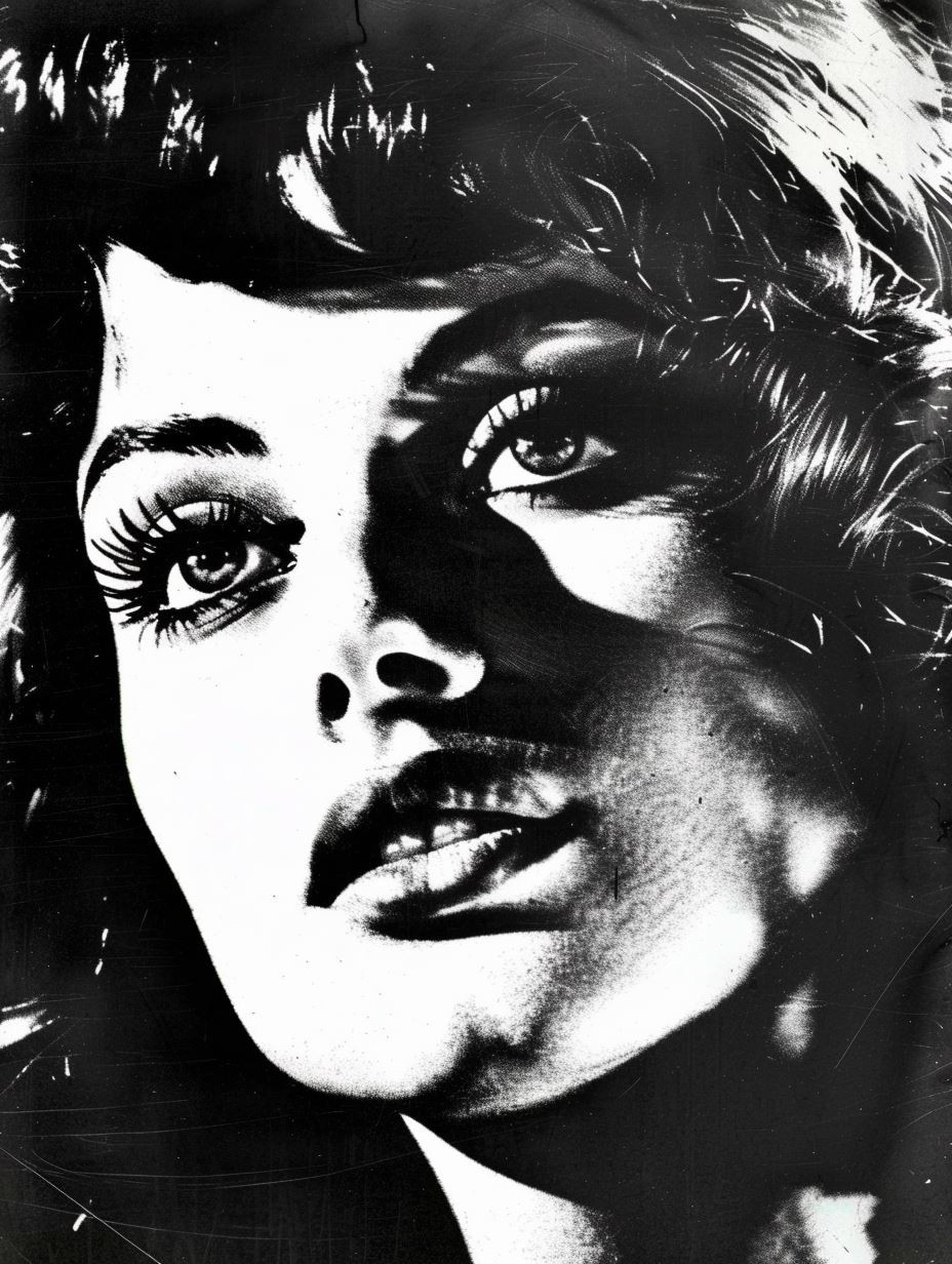 Noir Glamour Distressed Portrait