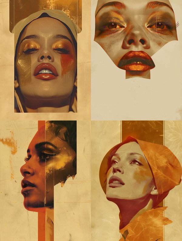 Gilded Ethereal Portraiture Study