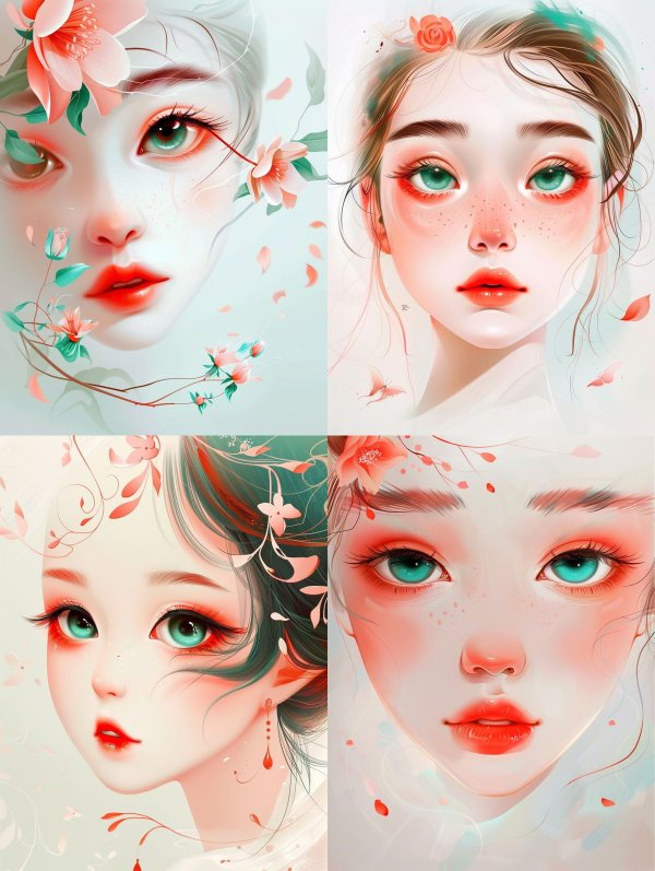 Ethereal Bloom Floral Portrait