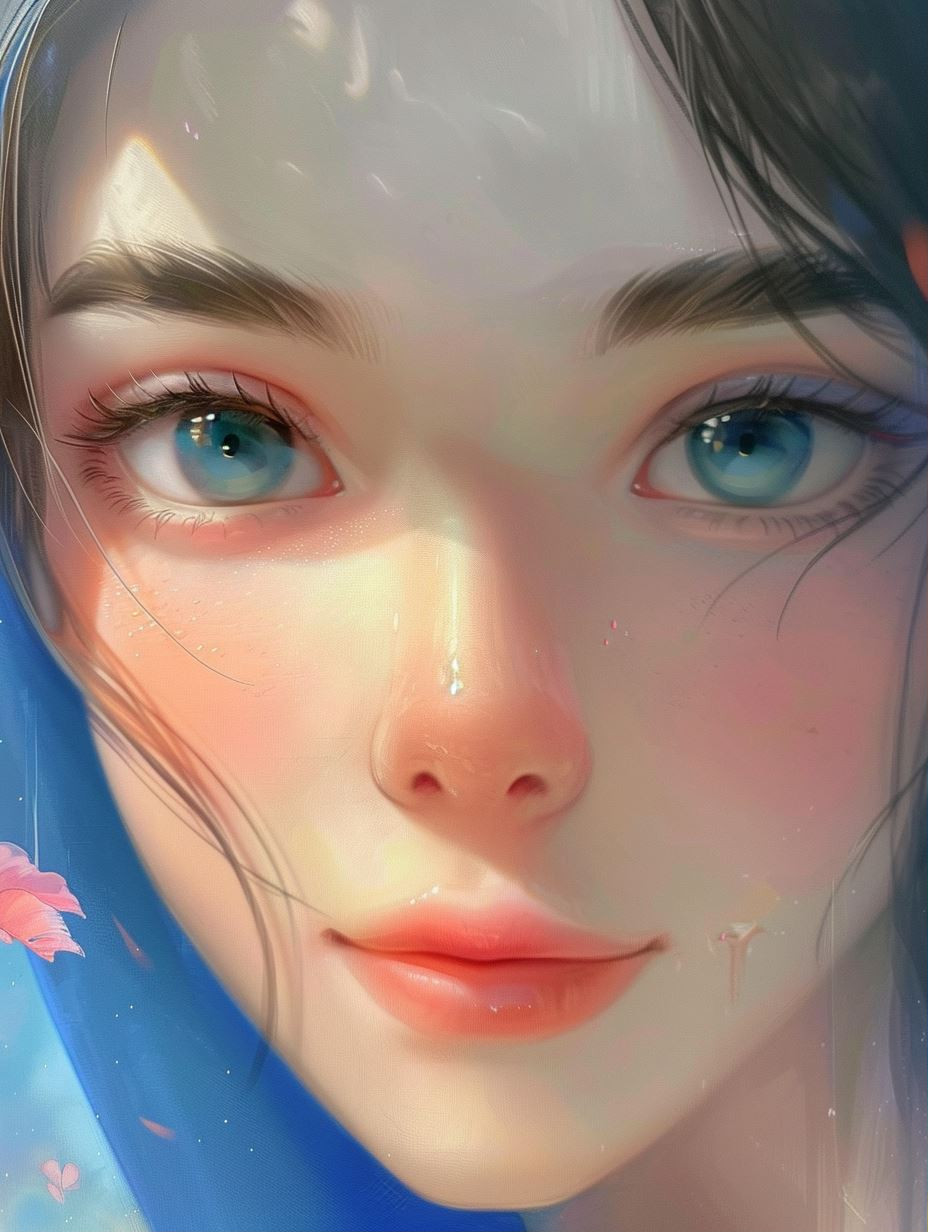 Ethereal Azure Gaze