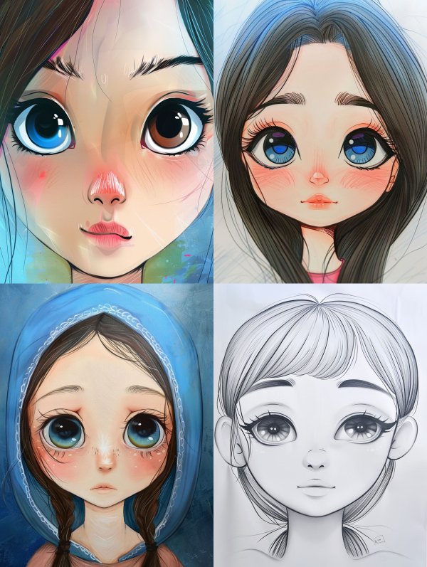 Ethereal Heterochromia Digital Portrait