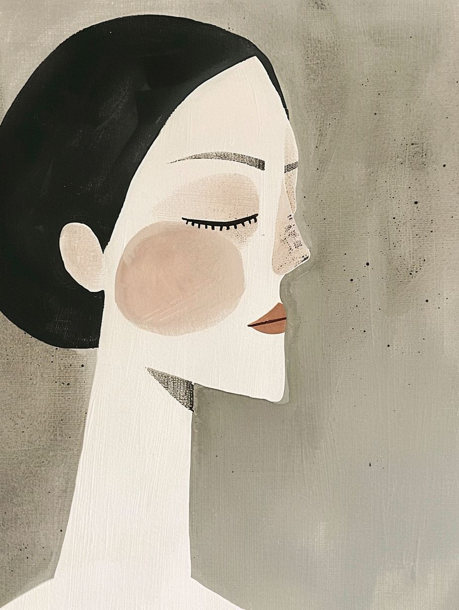 Minimalist Modernist Portrait Study