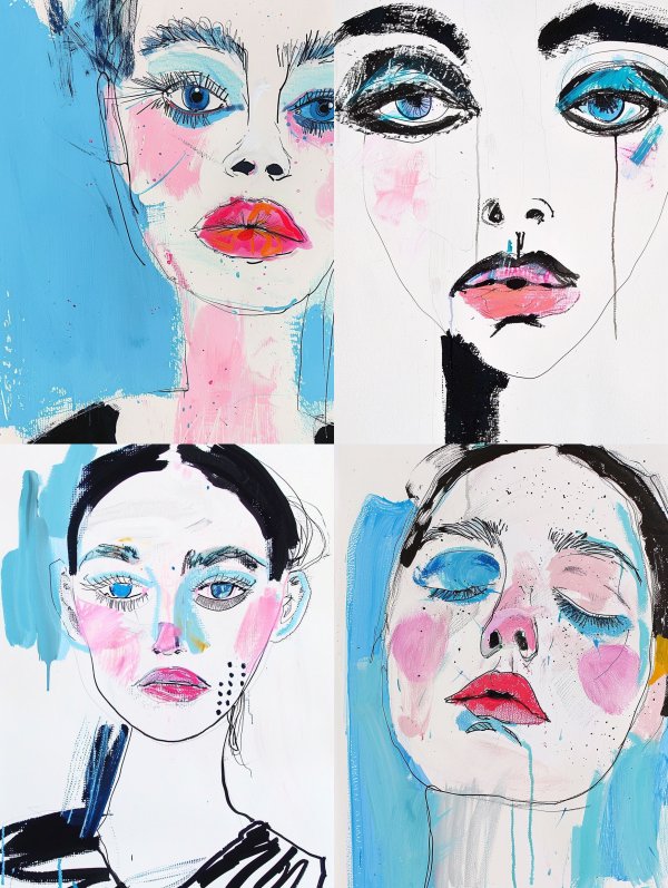 Abstract Ethereal Female Portraits