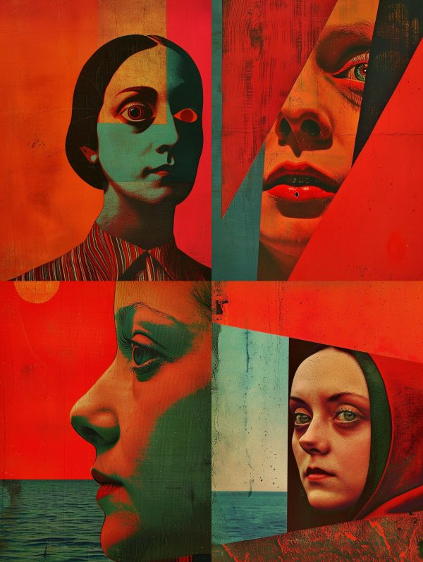 Surrealist Geometric Portrait Study