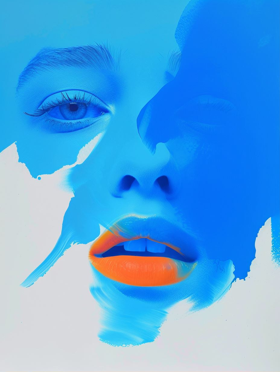 Electric Azure Neon Contrast