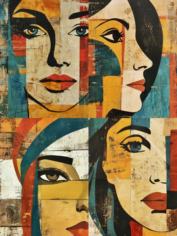 Abstract Fragmented Urban Portrait