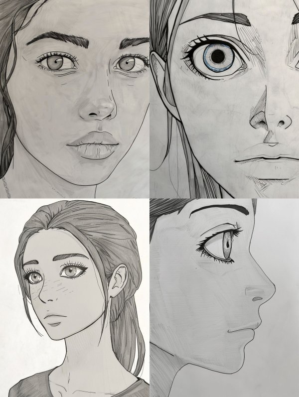 Ethereal Graphite Portrait Study
