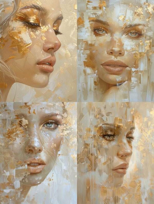 Gilded Visage of Ethereal Light