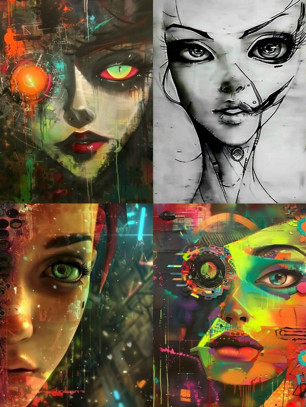 Cybernetic Glitch Portrait