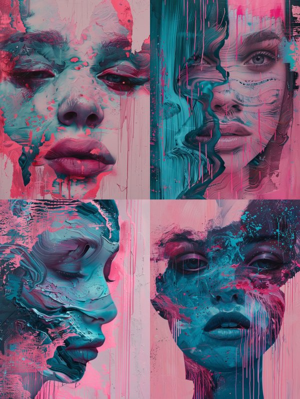 Neon Fluidity Portrait Study