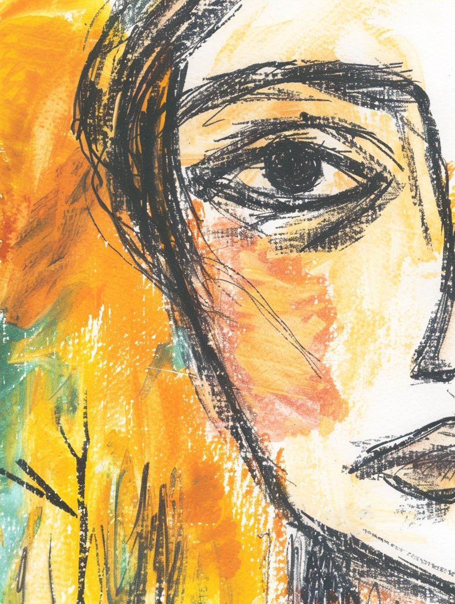 Vibrant Expressionist Portrait Study