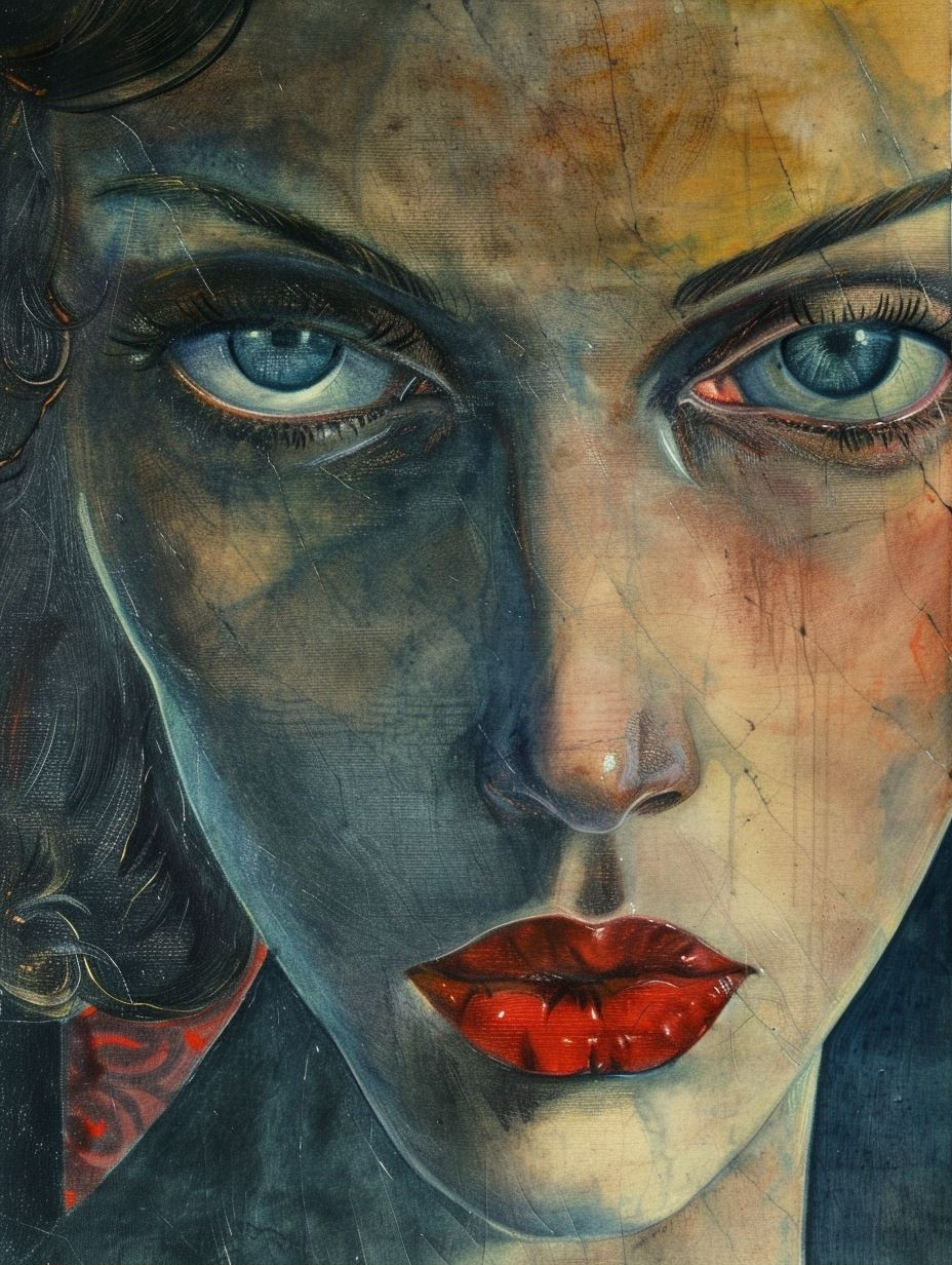 Melancholy Charcoal Gaze