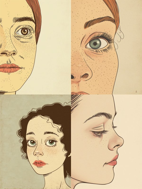 Vintage Stipple Portrait
