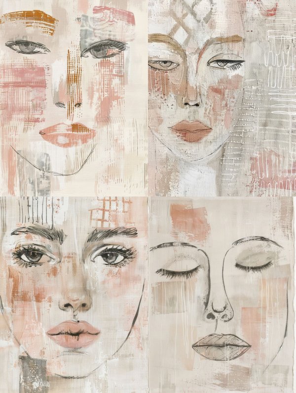 Abstract Pastel Portrait