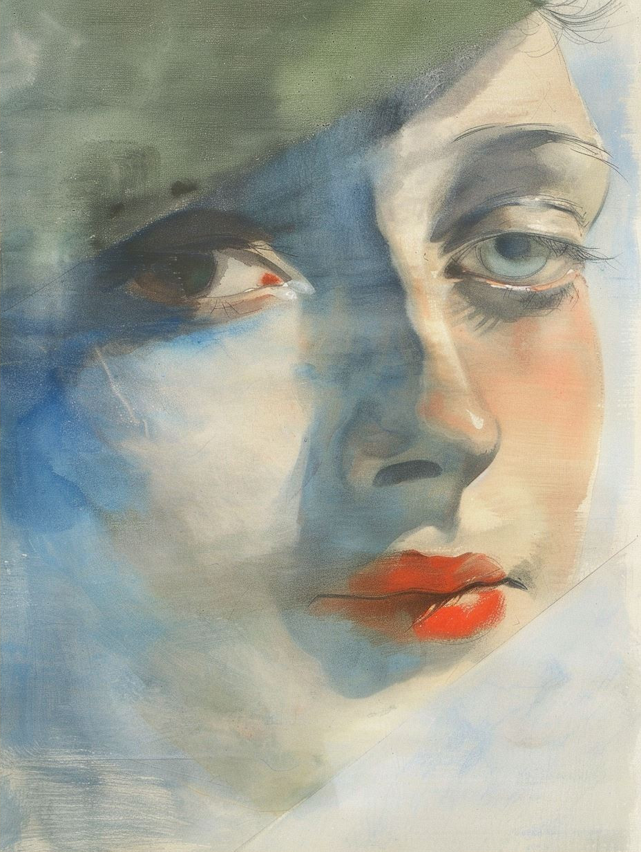 Ethereal Watercolor Portrait Study