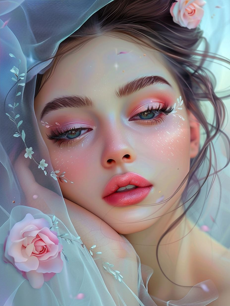 Ethereal Pastel Dream Portrait