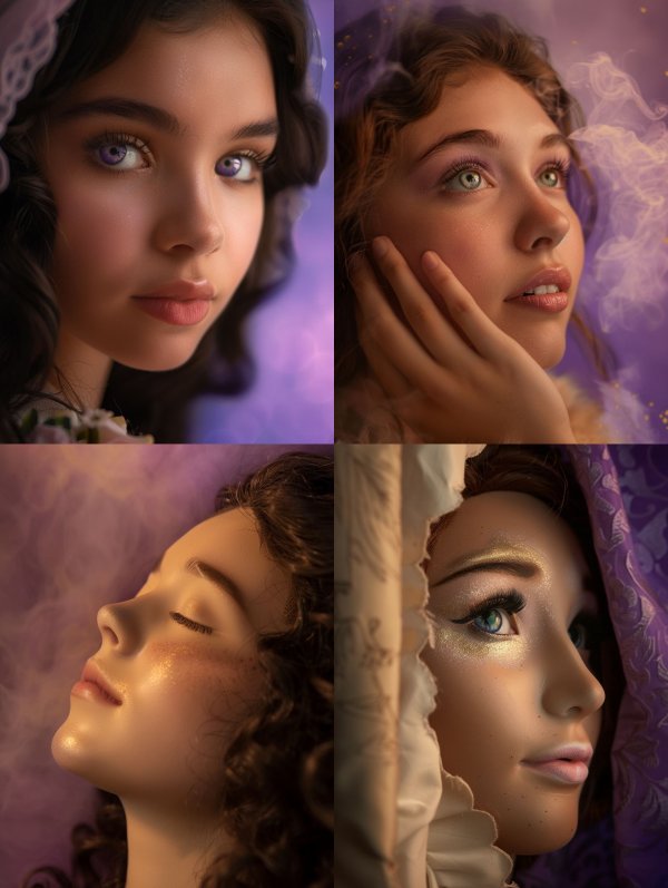 Ethereal Gaze in Violet Hues