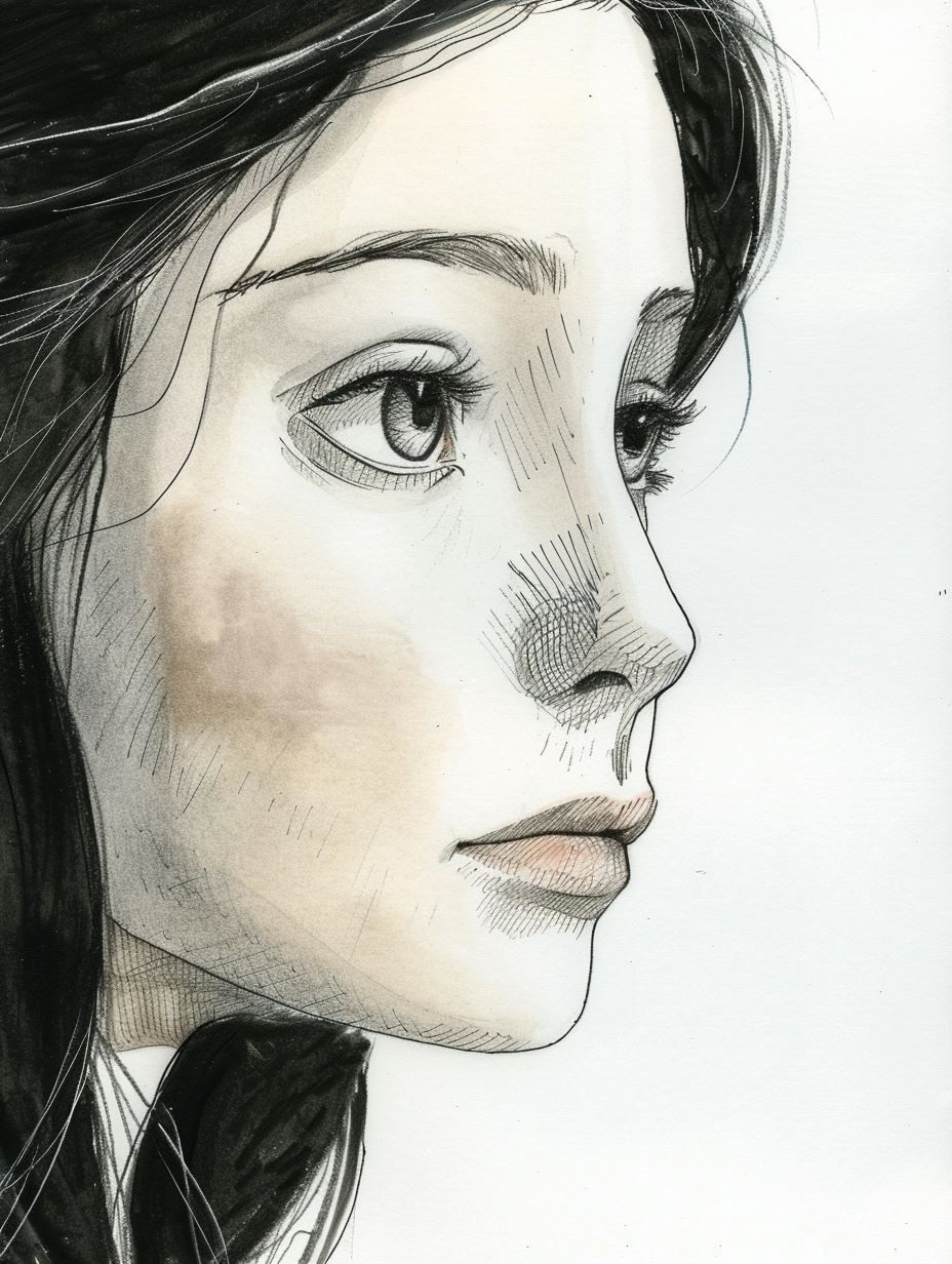 Ethereal Graphite Portrait Study
