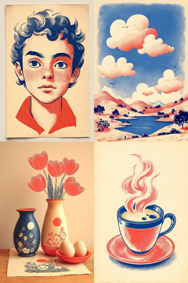 Vintage Halftone Portrait