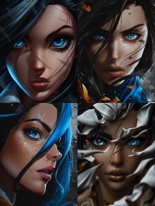 Ethereal Gaze of Azure Eyes