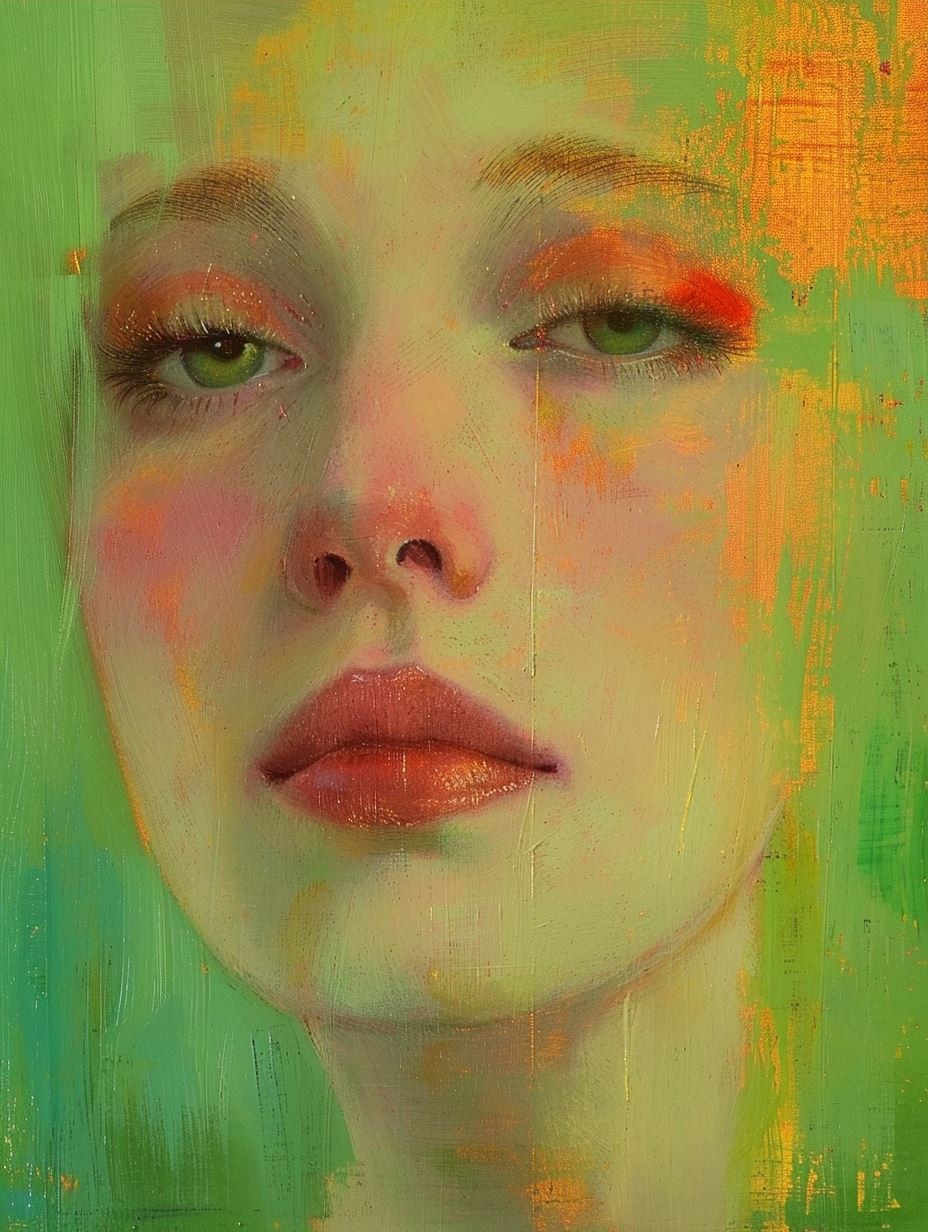 Ethereal Neon Portrait Study