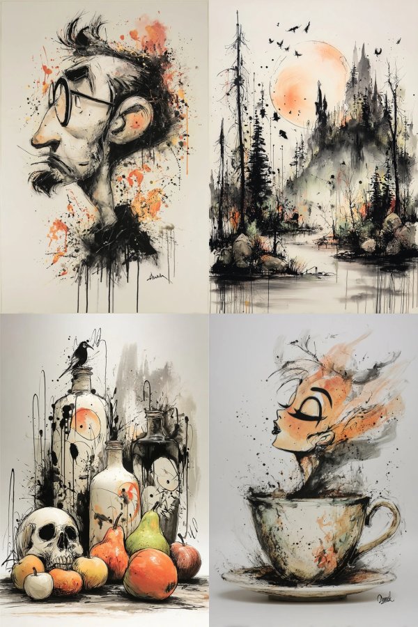 Ink Splatter Portrait