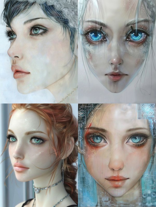 Ethereal Gaze of Porcelain Beauty