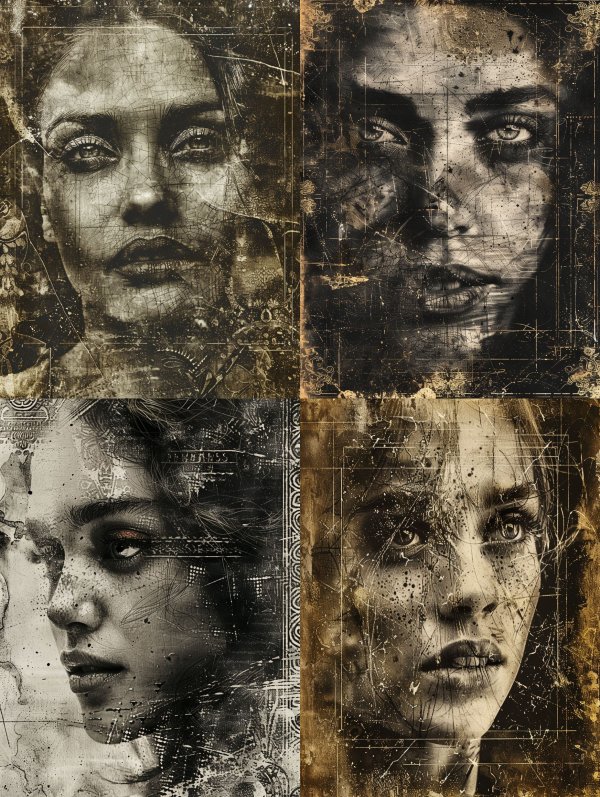 Haunting Echoes of Distressed Portraits