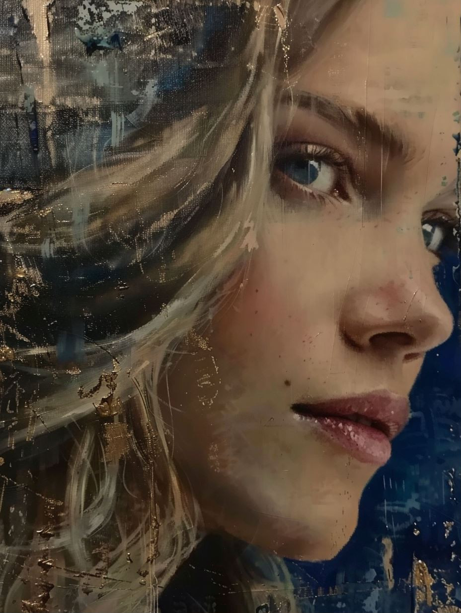 Gilded Ethereal Portrait Study