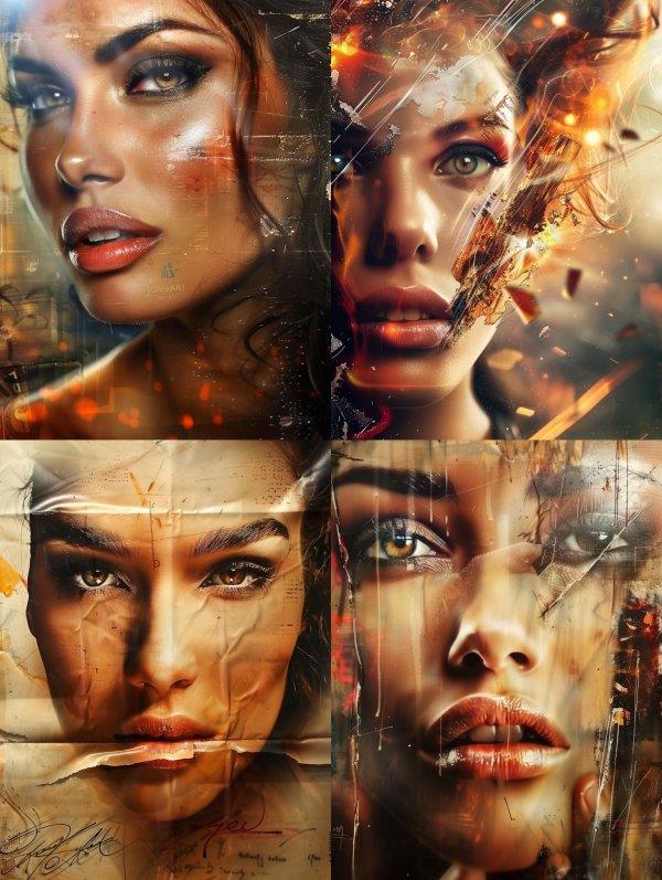 Cybernetic Glow Ethereal Portrait
