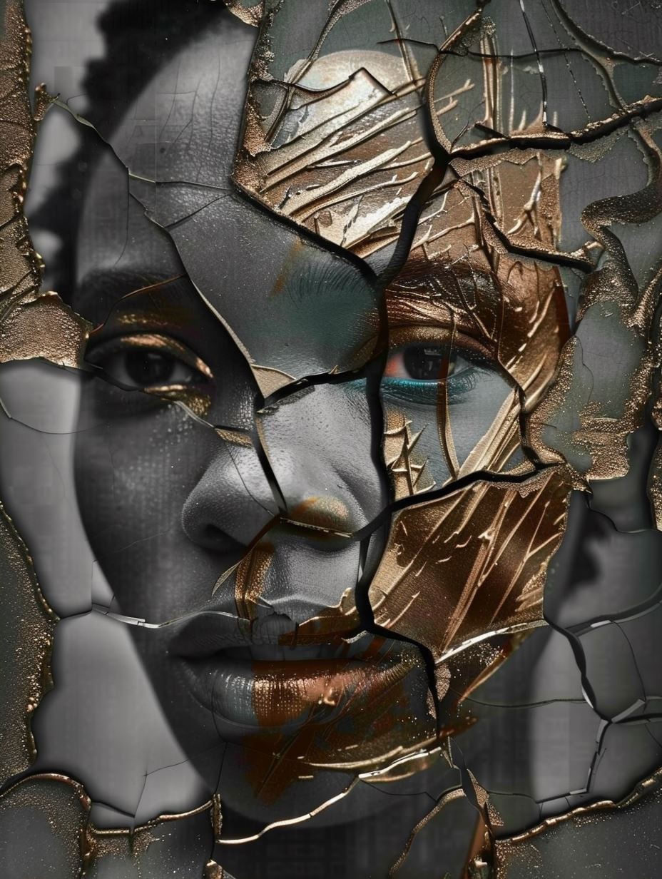 Fractured Golden Gaze - Image 2