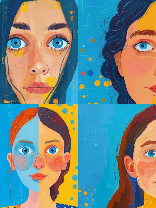 Pop Art Azure Gaze
