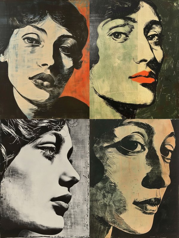 Abstract Pop Art Portrait Study