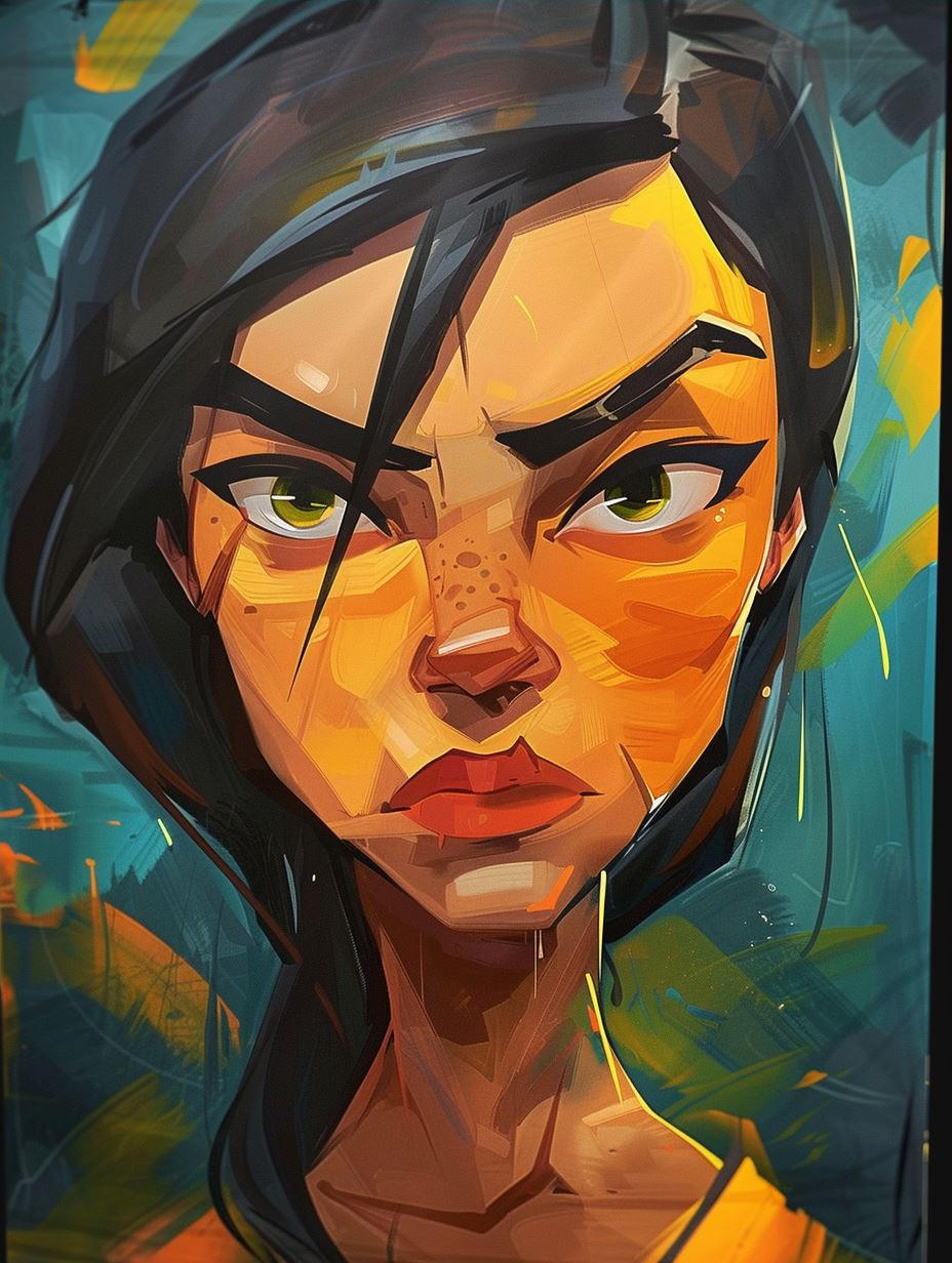 Dual Element Gaze Portrait