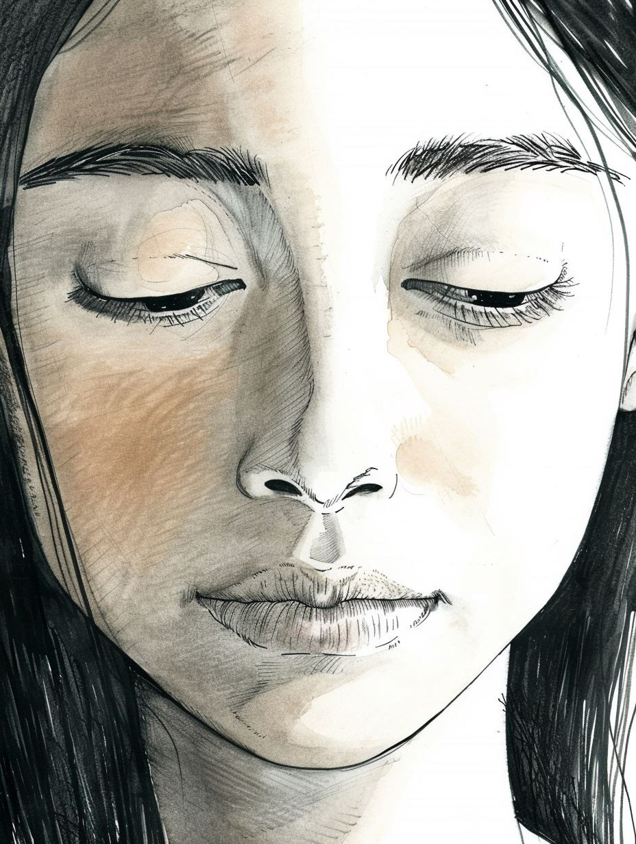 Ethereal Graphite Portrait Study