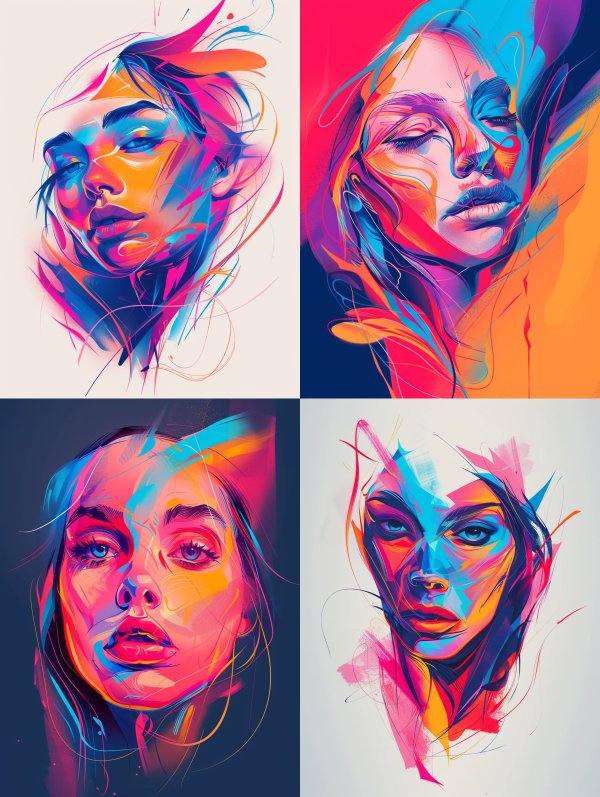 Neon Prism Portrait