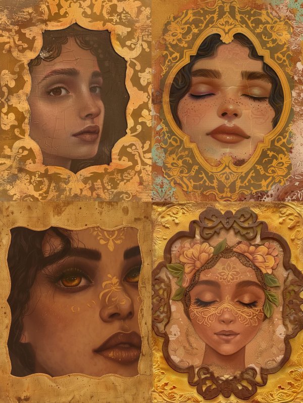 Gilded Antique Portrait