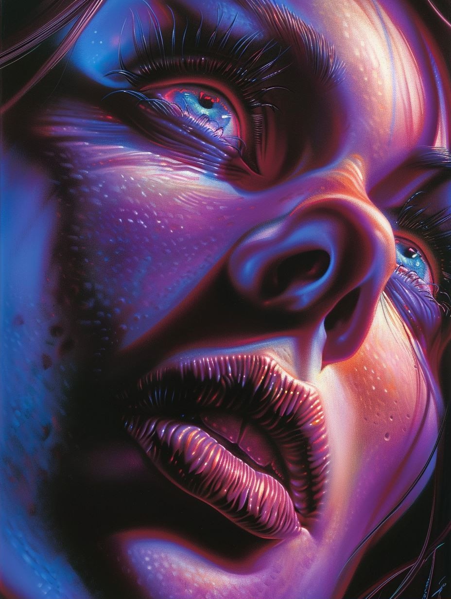 Neon Luminescence Portrait