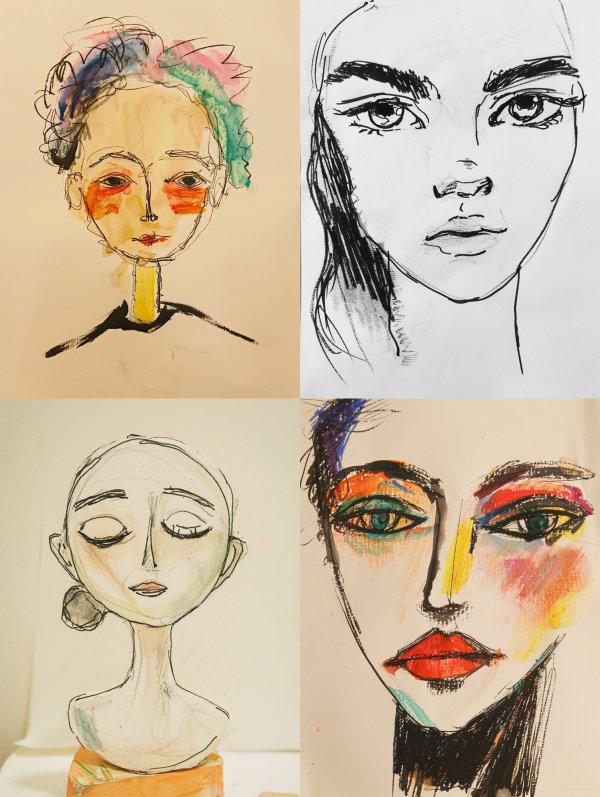 Abstract Expressionist Portrait Study